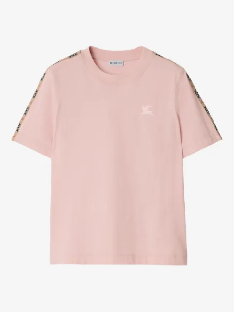Burberry Check trim cotton T-shirt