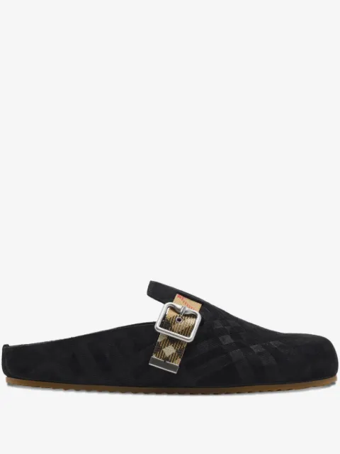 Burberry Check suede Urchin clogs