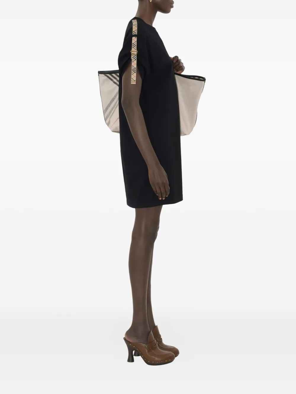 Burberry Katoenen T-shirtjurk Zwart