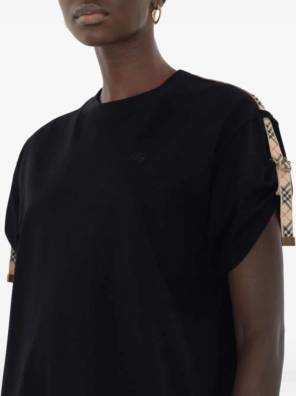 Burberry Katoenen T-shirtjurk Zwart