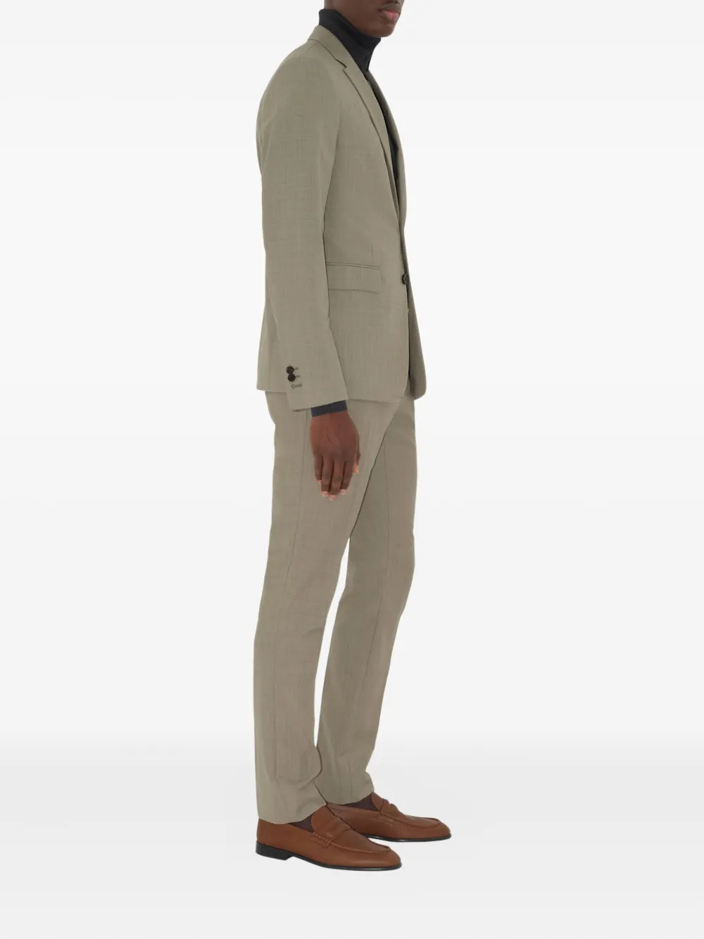 Burberry Wollen blazer met enkele rij knopen Groen