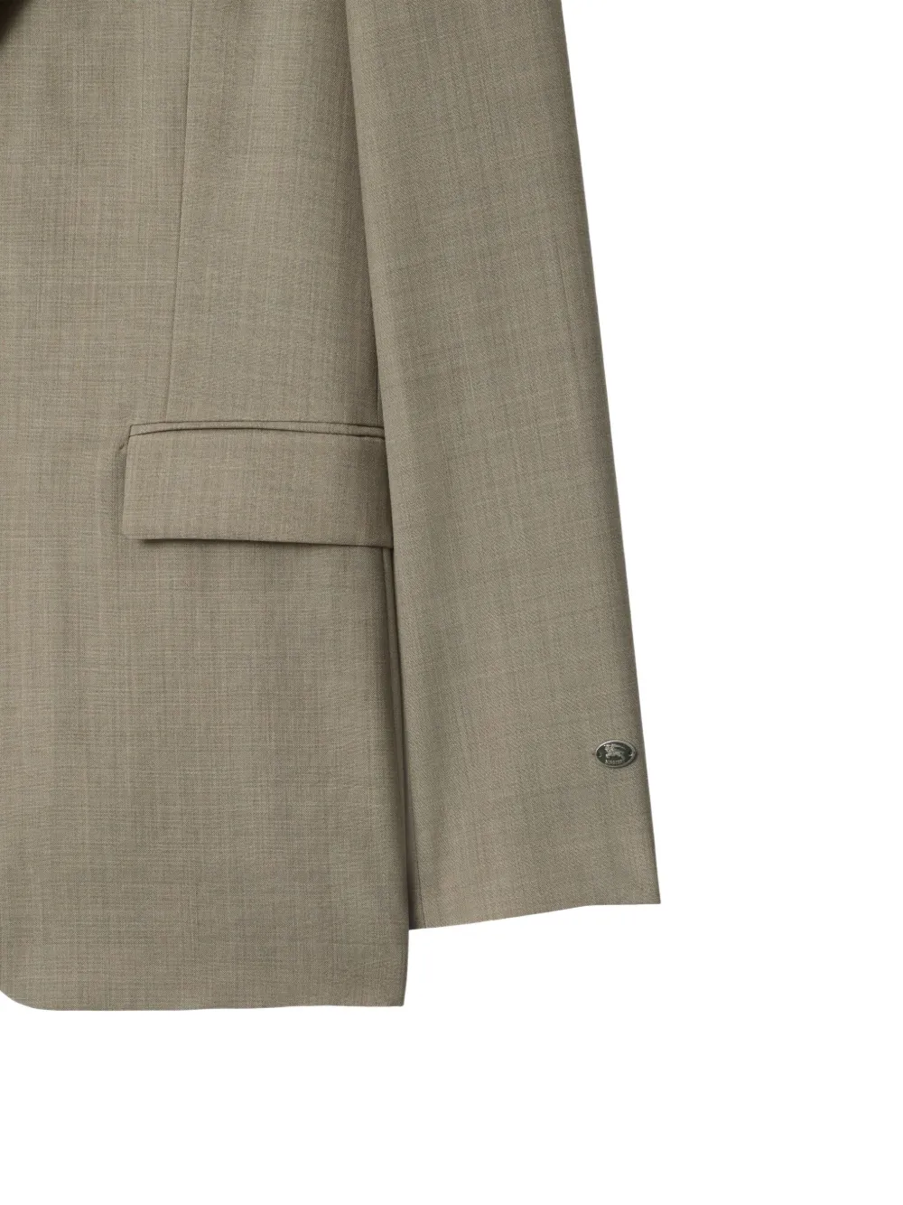 Burberry Wollen blazer met enkele rij knopen Groen