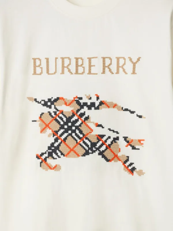 Burberry Logo-embroidered Checked Jacquard-trimmed Cotton
