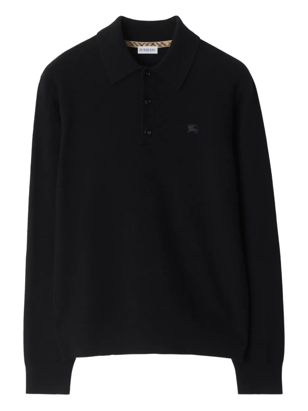 Burberry Poloshirt met mesh Zwart