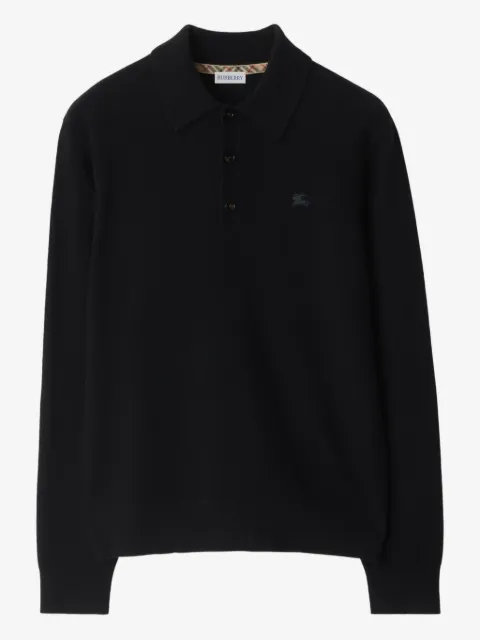 Burberry long-sleeve cashmere blend polo shirt