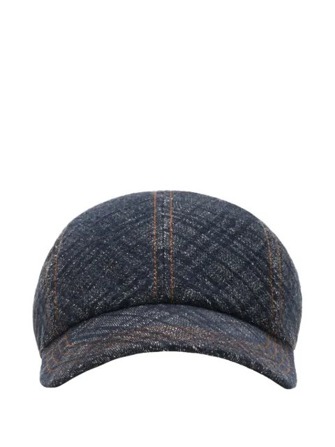 Burberry check denim cap