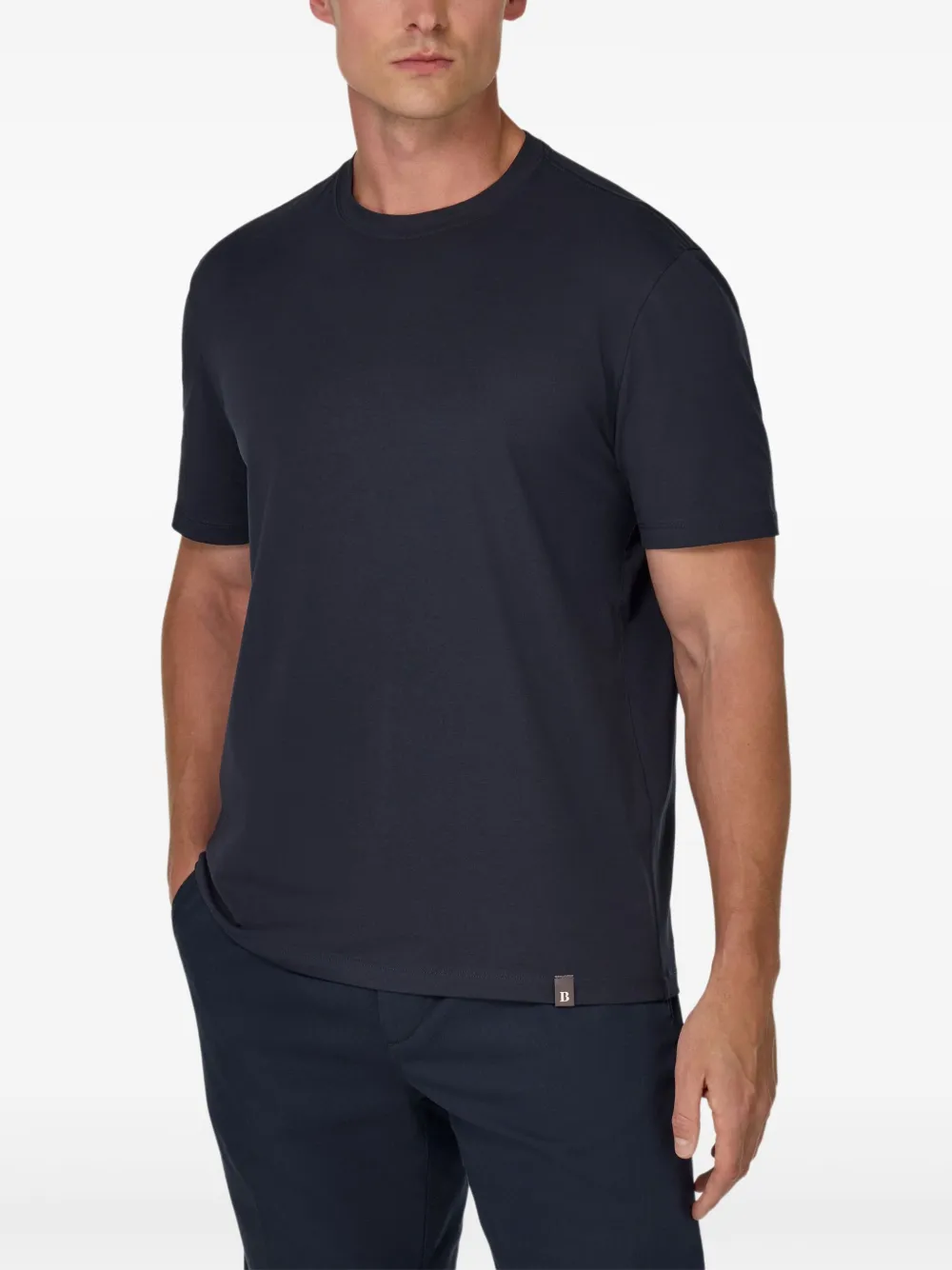 Boggi Milano Katoenen T-shirt Blauw