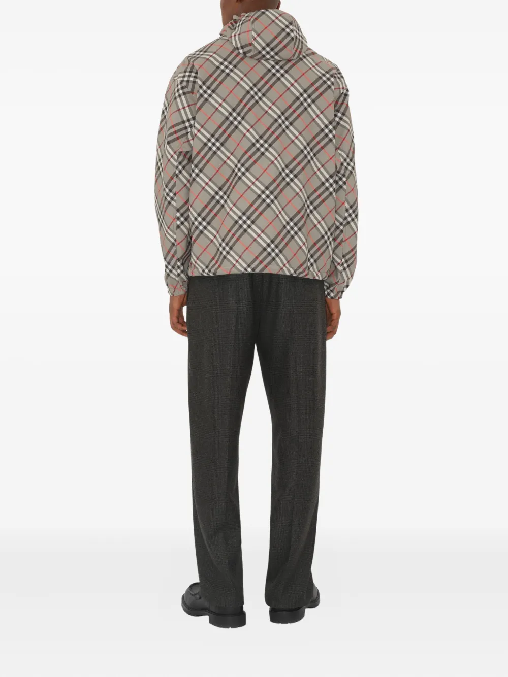 Burberry Omkeerbaar geruit jack Grijs