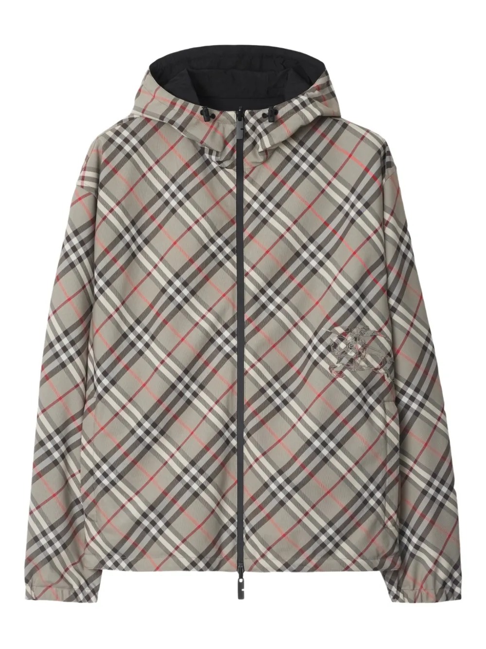 Burberry Omkeerbaar geruit jack Grijs