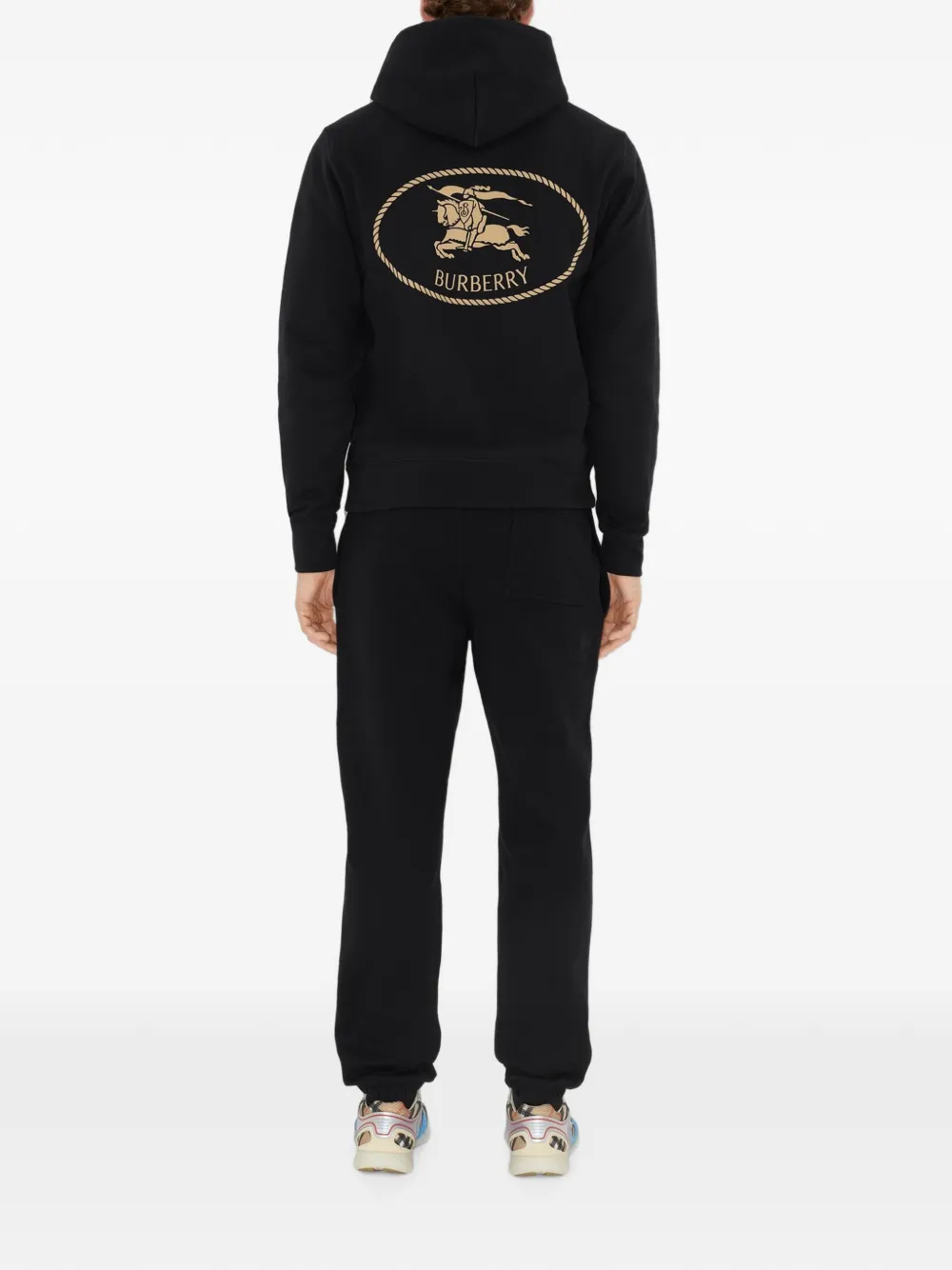 Burberry Knight Stamp katoenen trainingsbroek Zwart