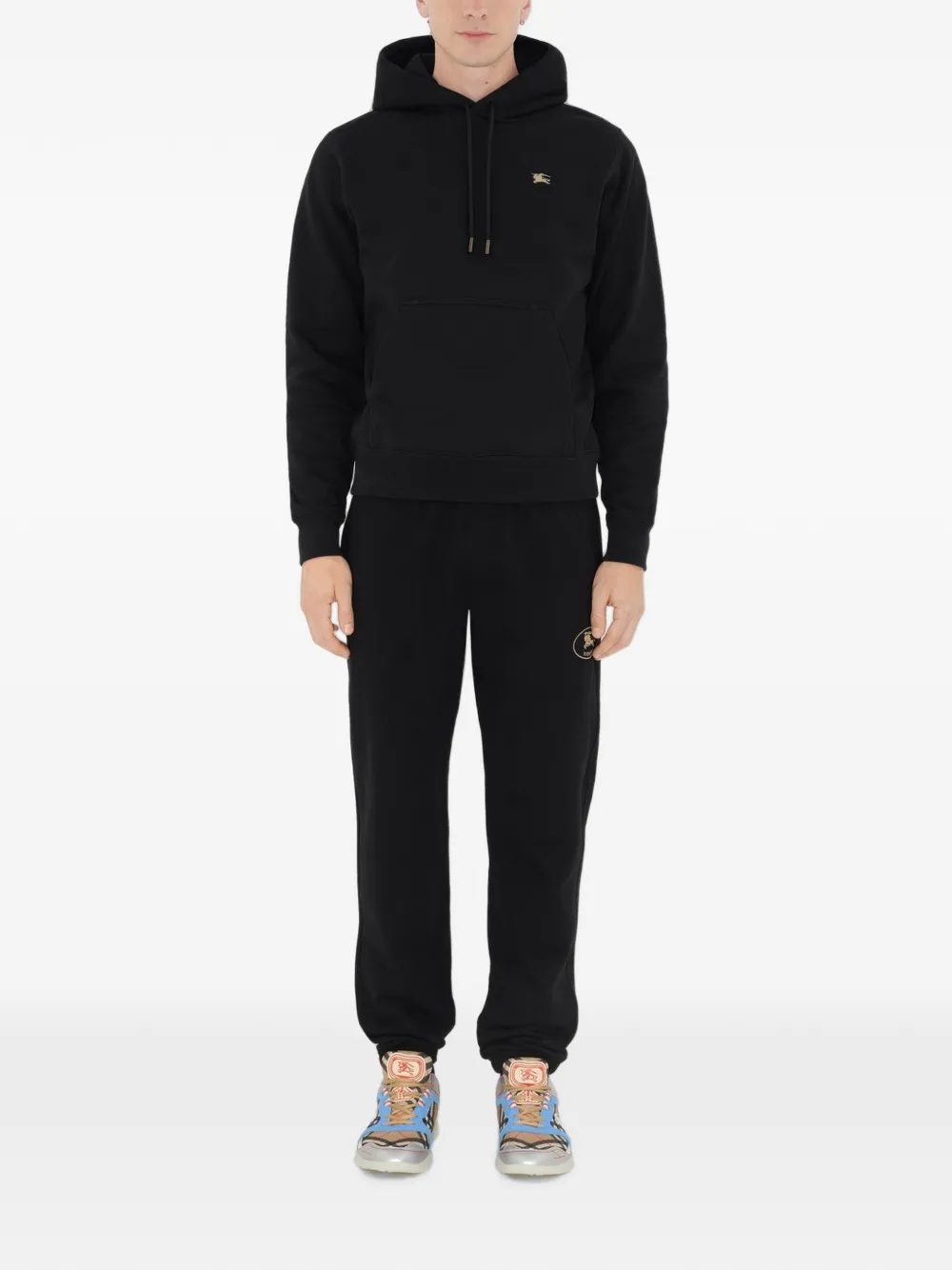 Burberry Knight Stamp katoenen trainingsbroek Zwart