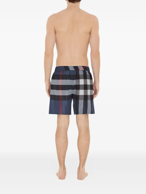 期間限定特別価格 Burberry Checked Swim Shorts | Grey | FARFETCH 水着・ラッシュガード