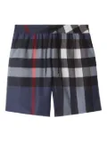 Burberry checked swim shorts - Grey