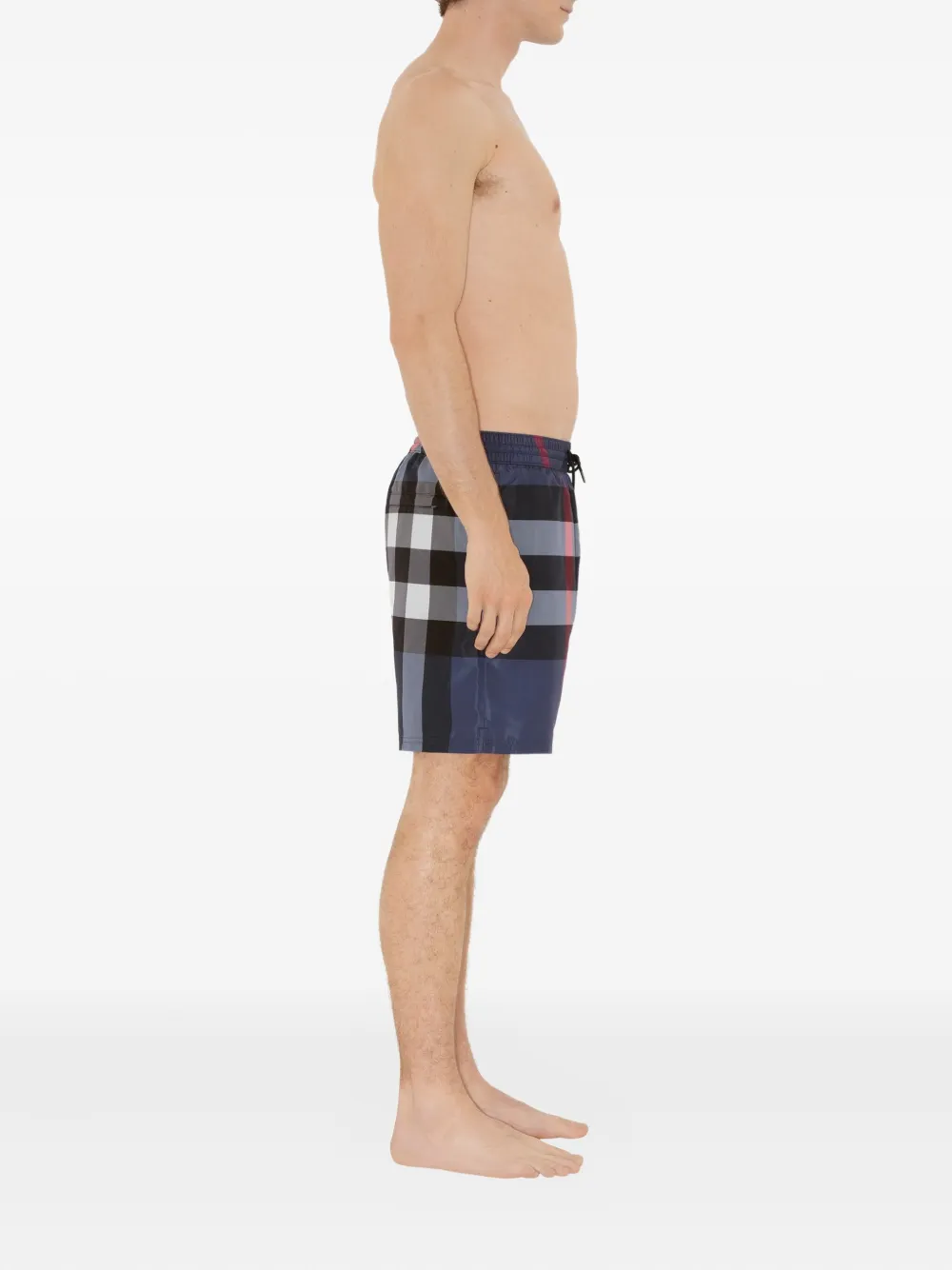 Burberry Mens Carbon Blue Guildes Graphic-print Regular-fit Shell Shorts