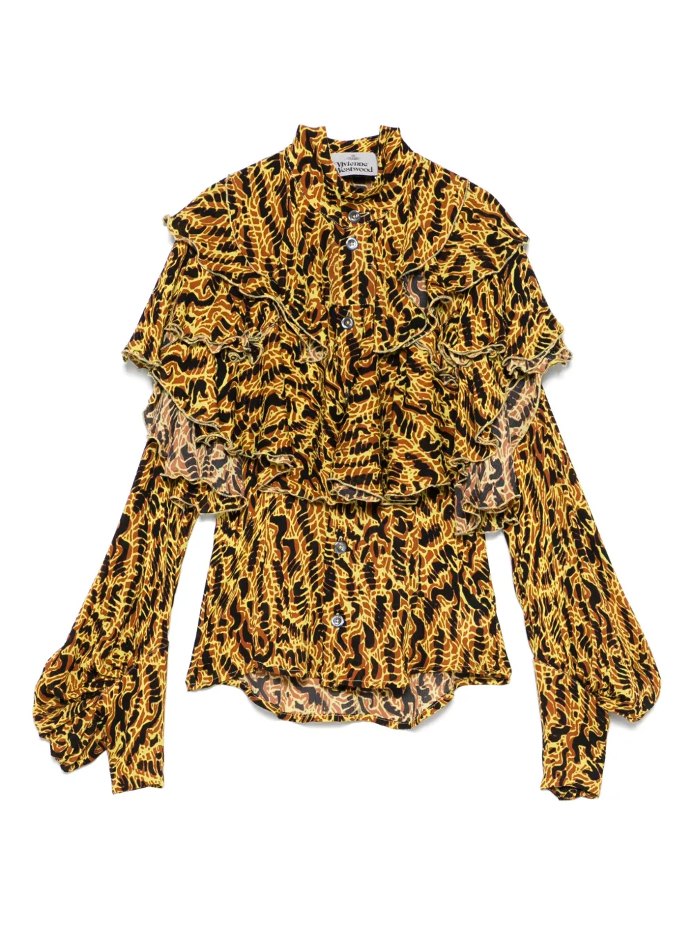 2000s abstract-print shirt
