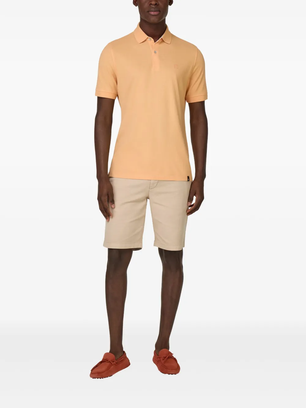 Boggi Milano Cotton Piqué Polo Shirt - Oranje