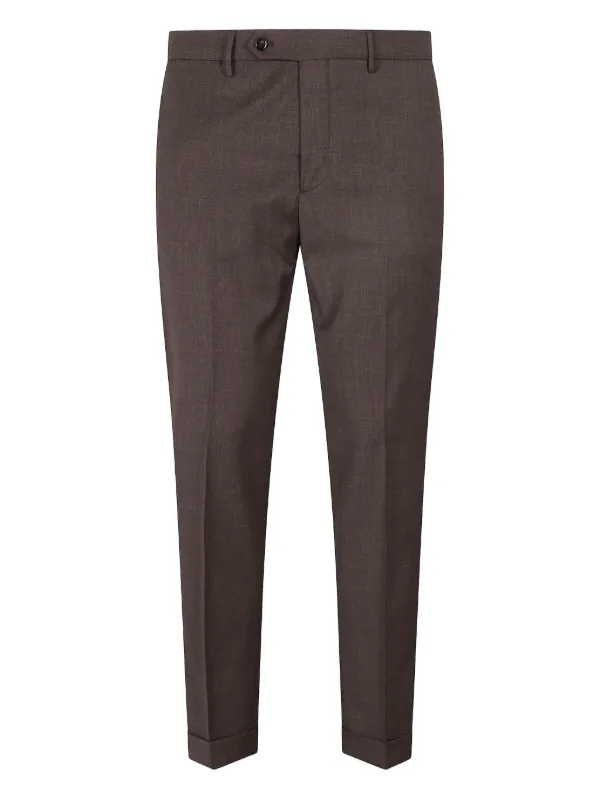 パンツ BERWICH birds-eye taperd slacks 56 brown 29940756_59105666_600.jpg