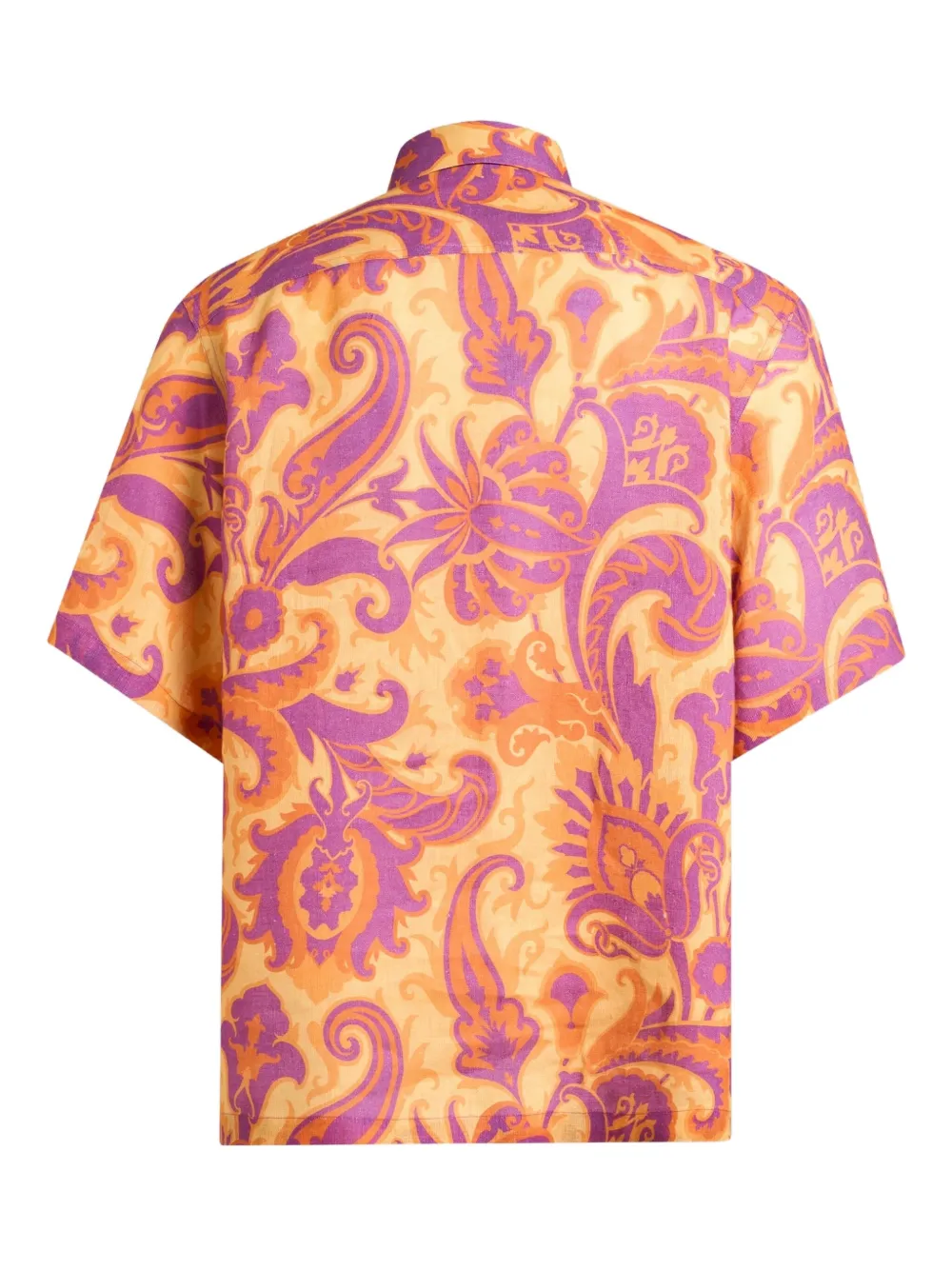 ETRO Overhemd met paisley-print en korte mouwen - Oranje