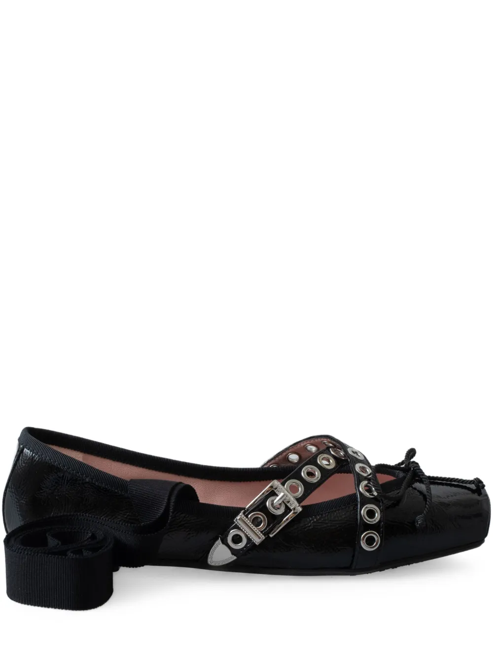 Pretty Ballerinas leather ballerina shoes Black