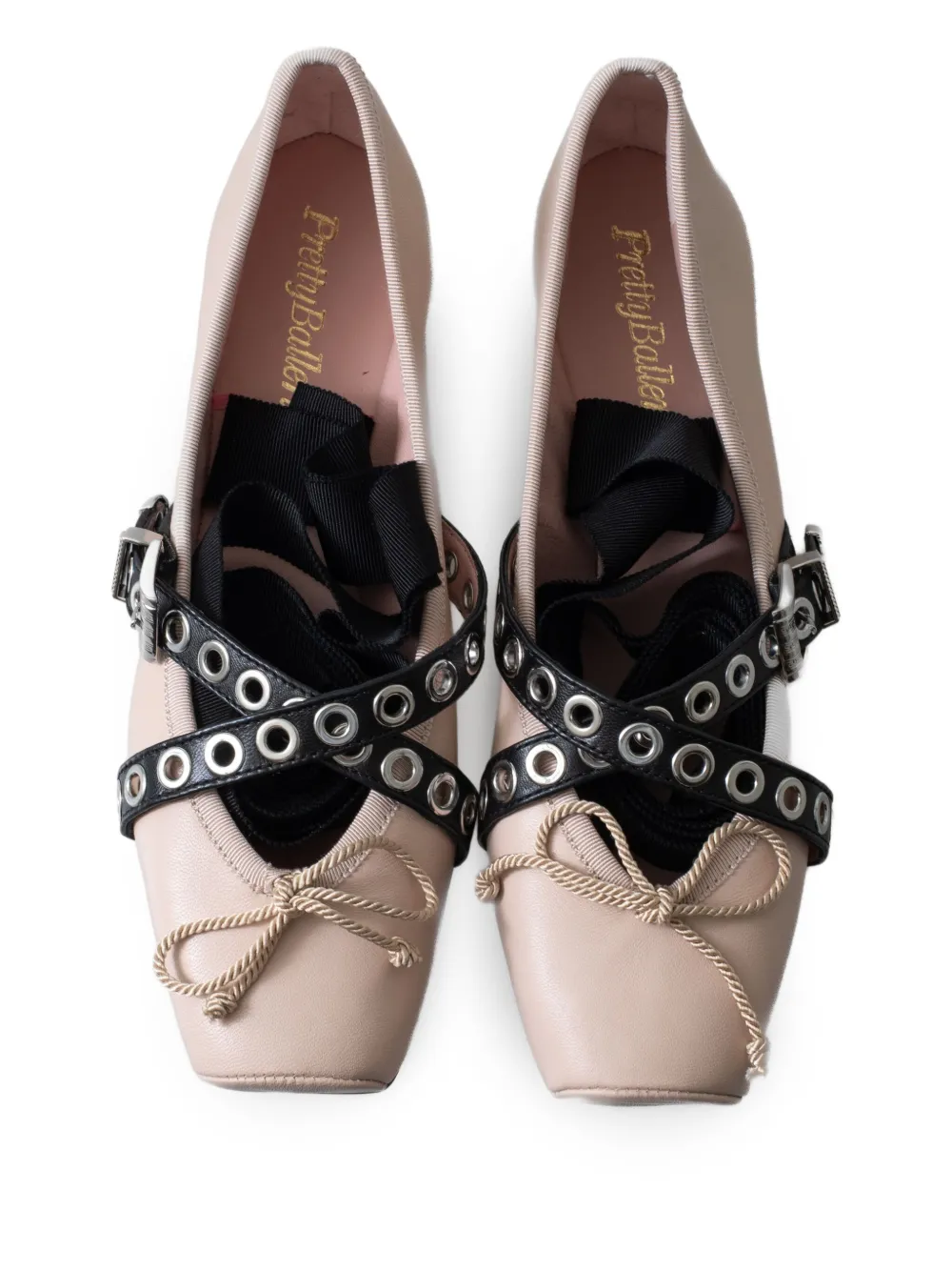 Pretty Ballerinas leather ballerina shoes Pink