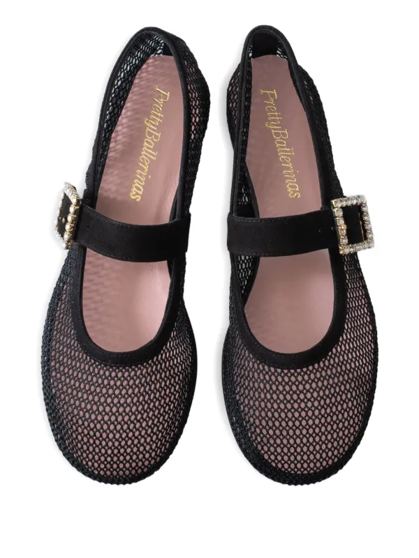 Pretty Ballerinas Georgia Ballerina Shoes | Black | FARFETCH