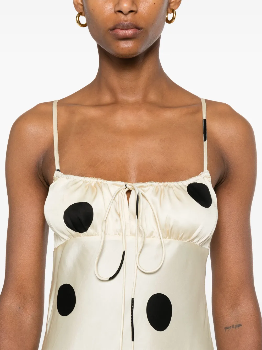 Leslie Amon polka-dot slip maxi dress | Image 5