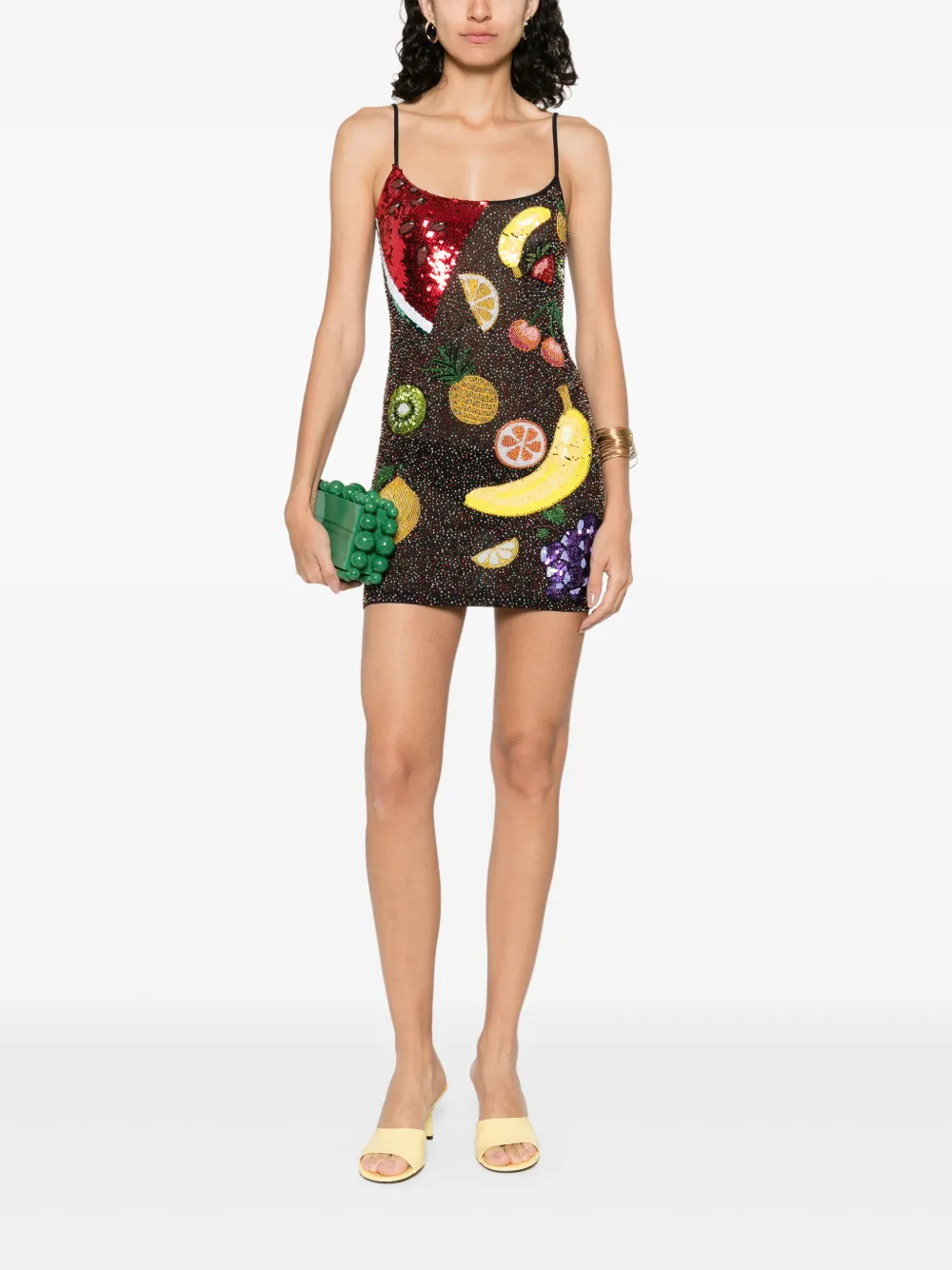 Leslie Amon Tutti Frutti mini dress - Zwart