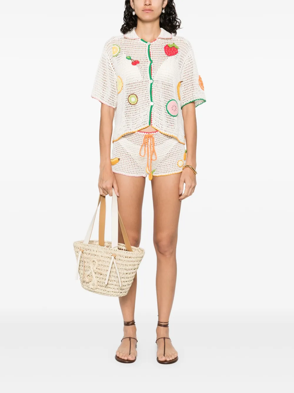 Leslie Amon Tutti Frutti shirt - Beige