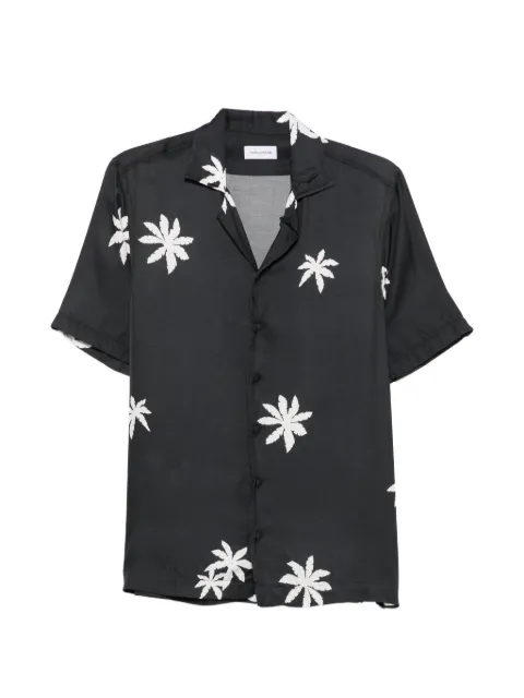 Tagliatore Hawaii palm-print short-sleeve shirt