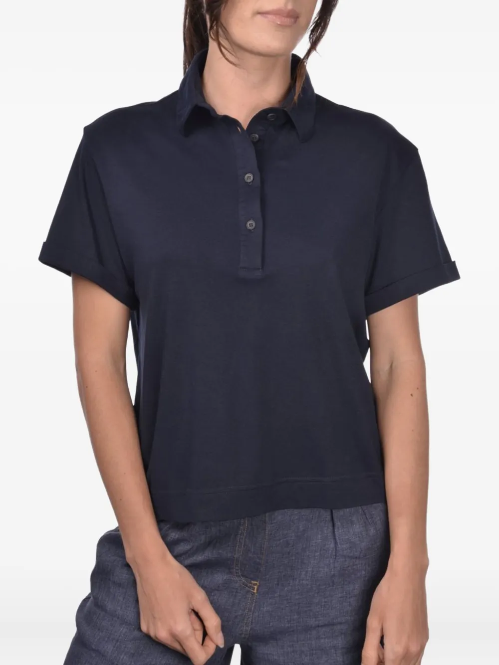button-placket polo shirt