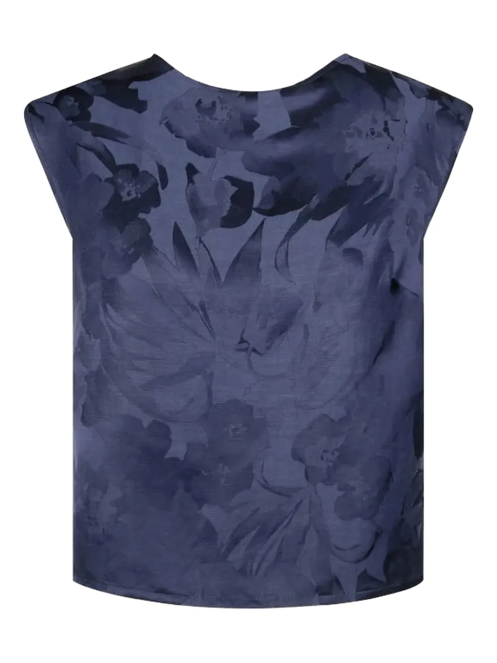 Glanshirt floral-print short-sleeve top | Blue | Image 1