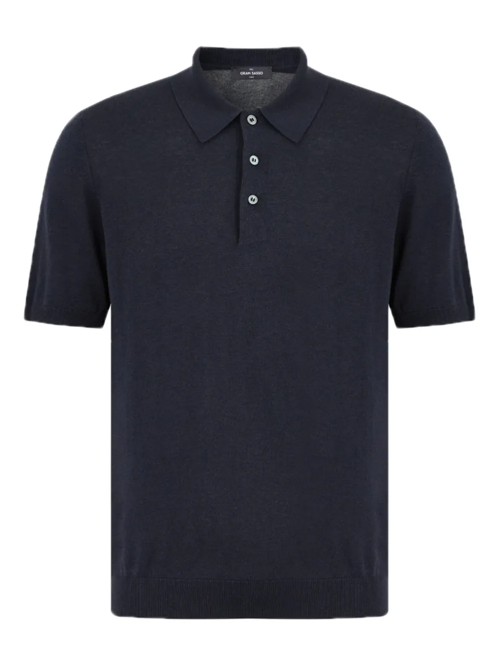 short-sleeve polo-neck sweater