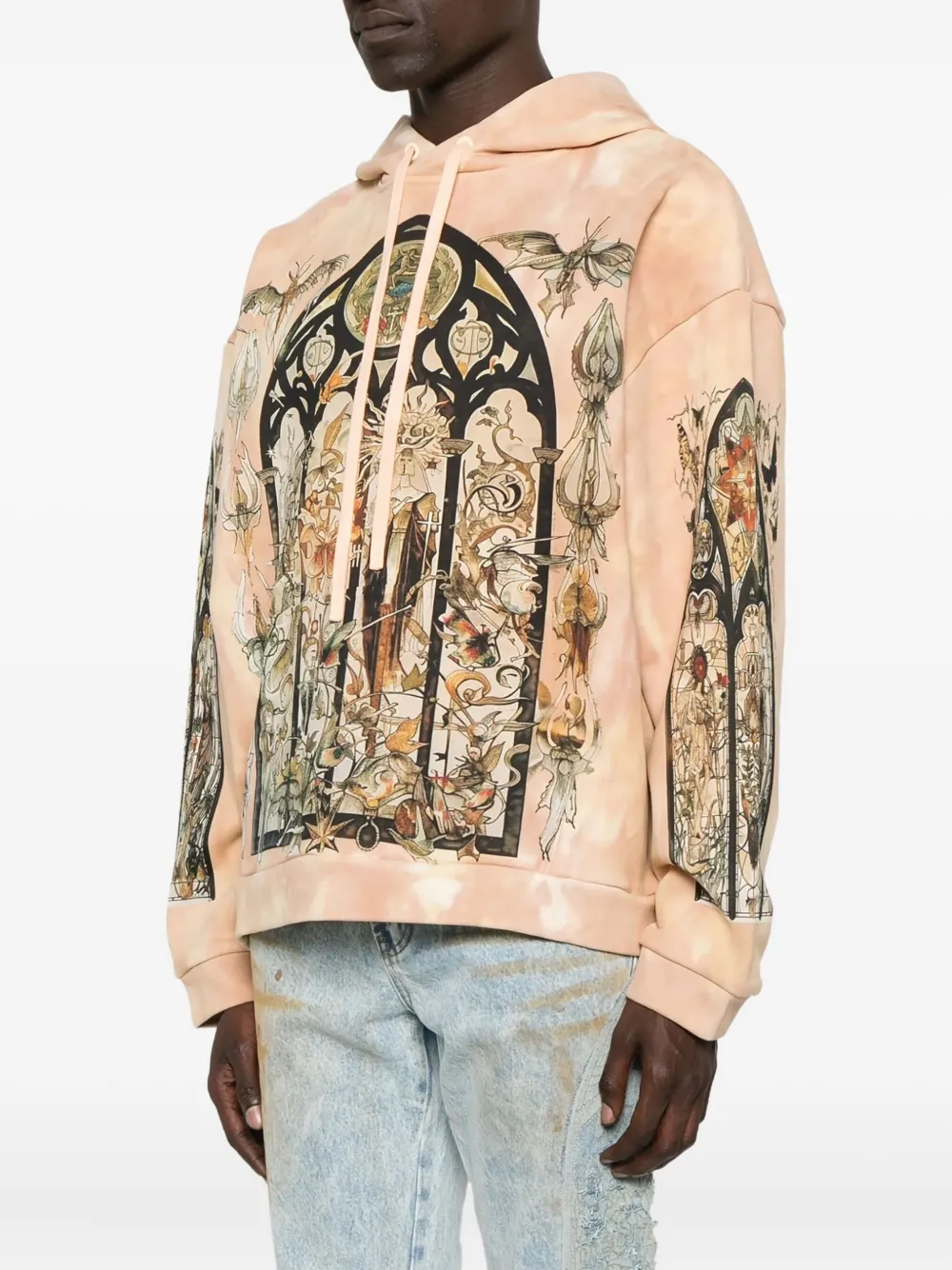 Who Decides War Hoodie met print TAN