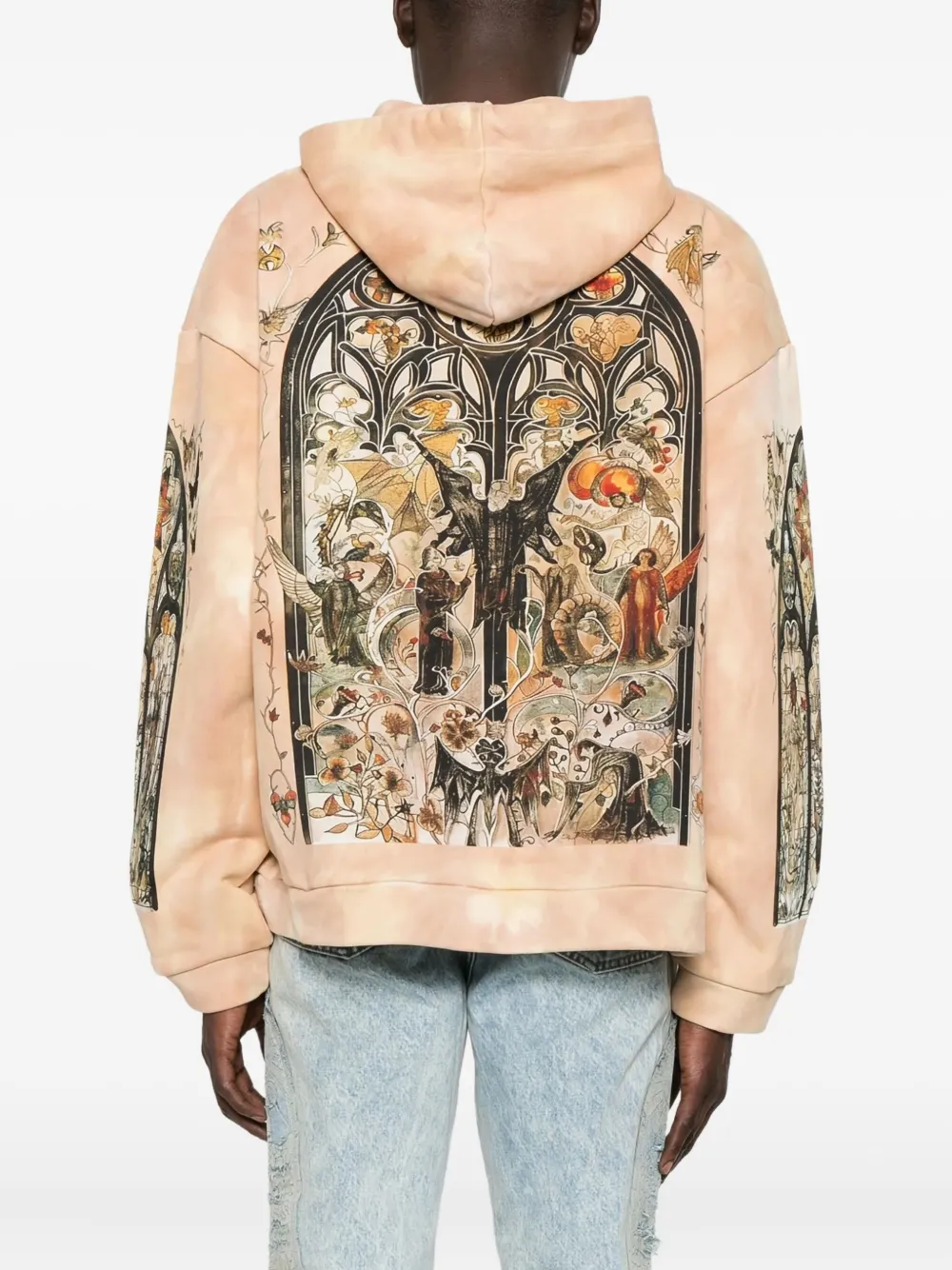 Who Decides War Hoodie met print TAN