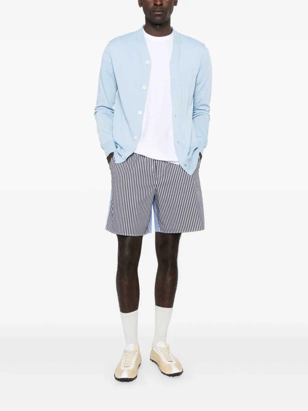 Comme Des Garçons Shirt Vest met V-hals Blauw