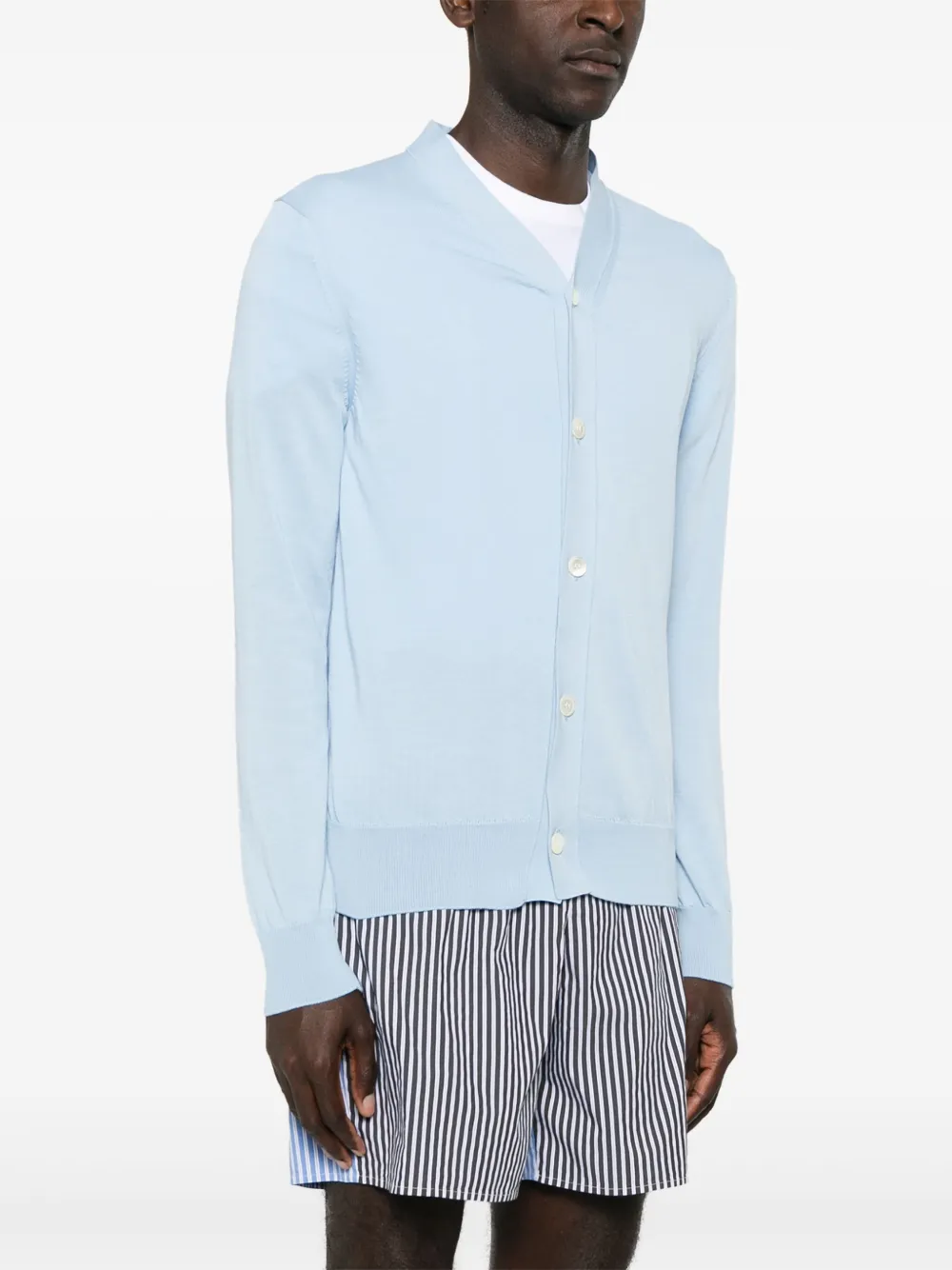 Comme Des Garçons Shirt Vest met V-hals Blauw