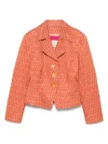 Christian Lacroix Pre-Owned 1980s pattern-jacquard jacket - Orange