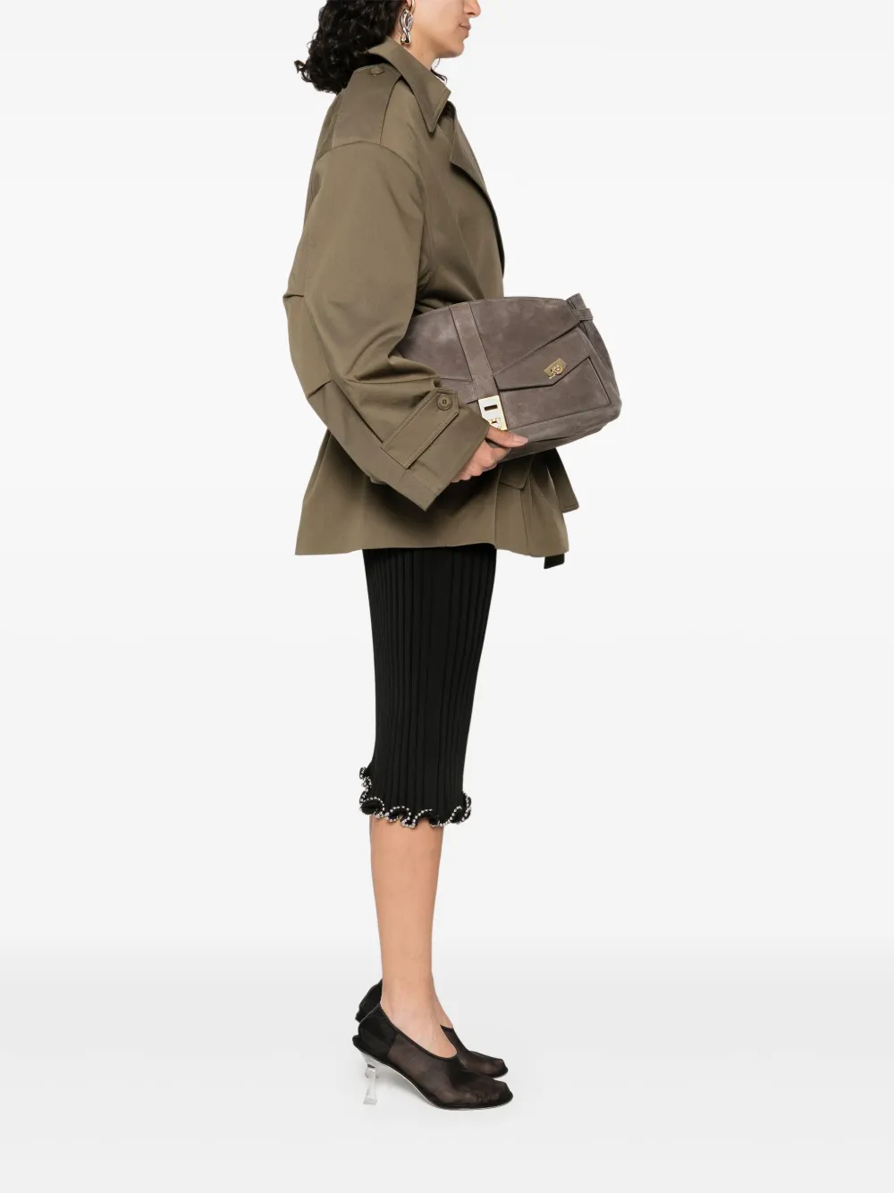 Ferragamo Hug multipocket shoulder bag - Grijs