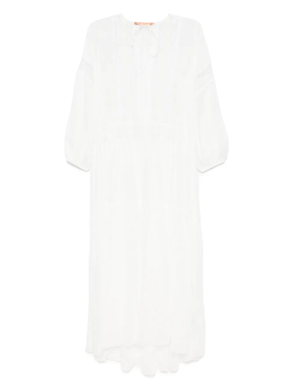 Ermanno Scervino Broderie anglaise maxi-jurk Wit