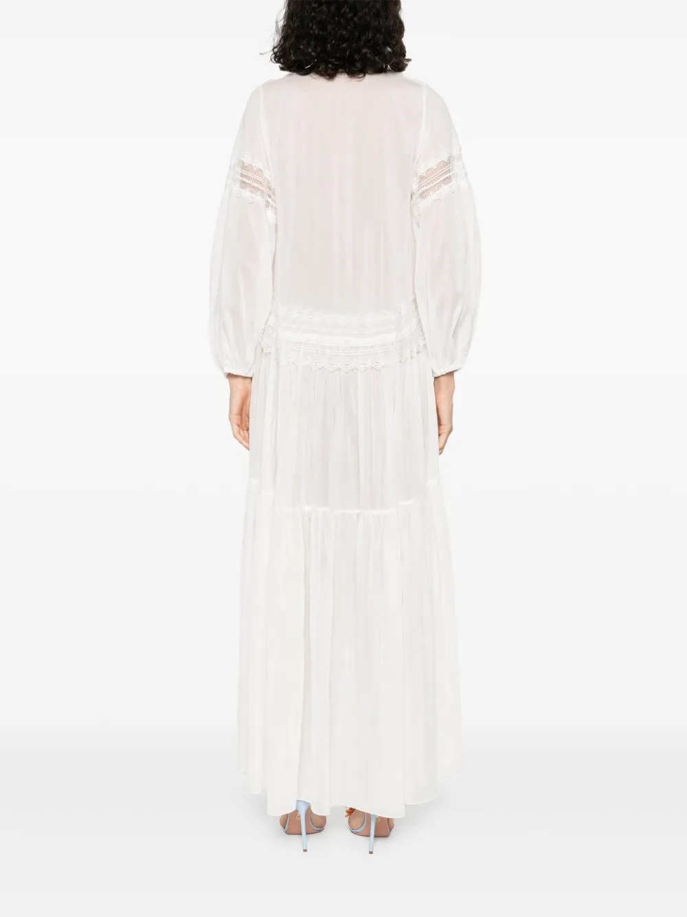 Ermanno Scervino Broderie anglaise maxi-jurk Wit