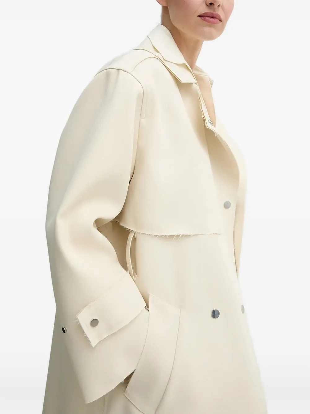 Day Birger Et Mikkelsen Chaplin Raw-edge Belted Coat In White