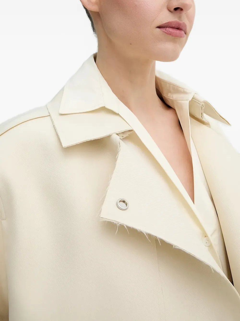 Day Birger Et Mikkelsen Chaplin Raw-edge Belted Coat In White