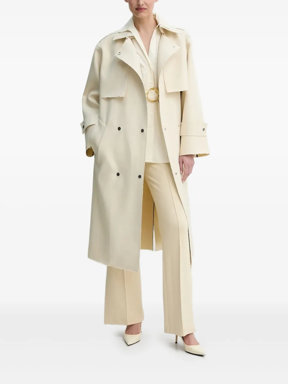 Day Birger Et Mikkelsen Chaplin raw-edge belted coat | Neutrals | Image 1