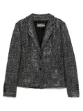 John Galliano Pre-Owned 2000s tweed blazer - Black