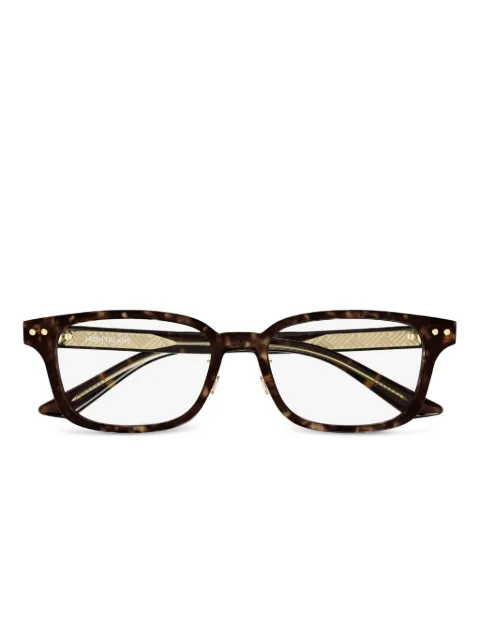 Montblanc Eckige Brille mit Muster