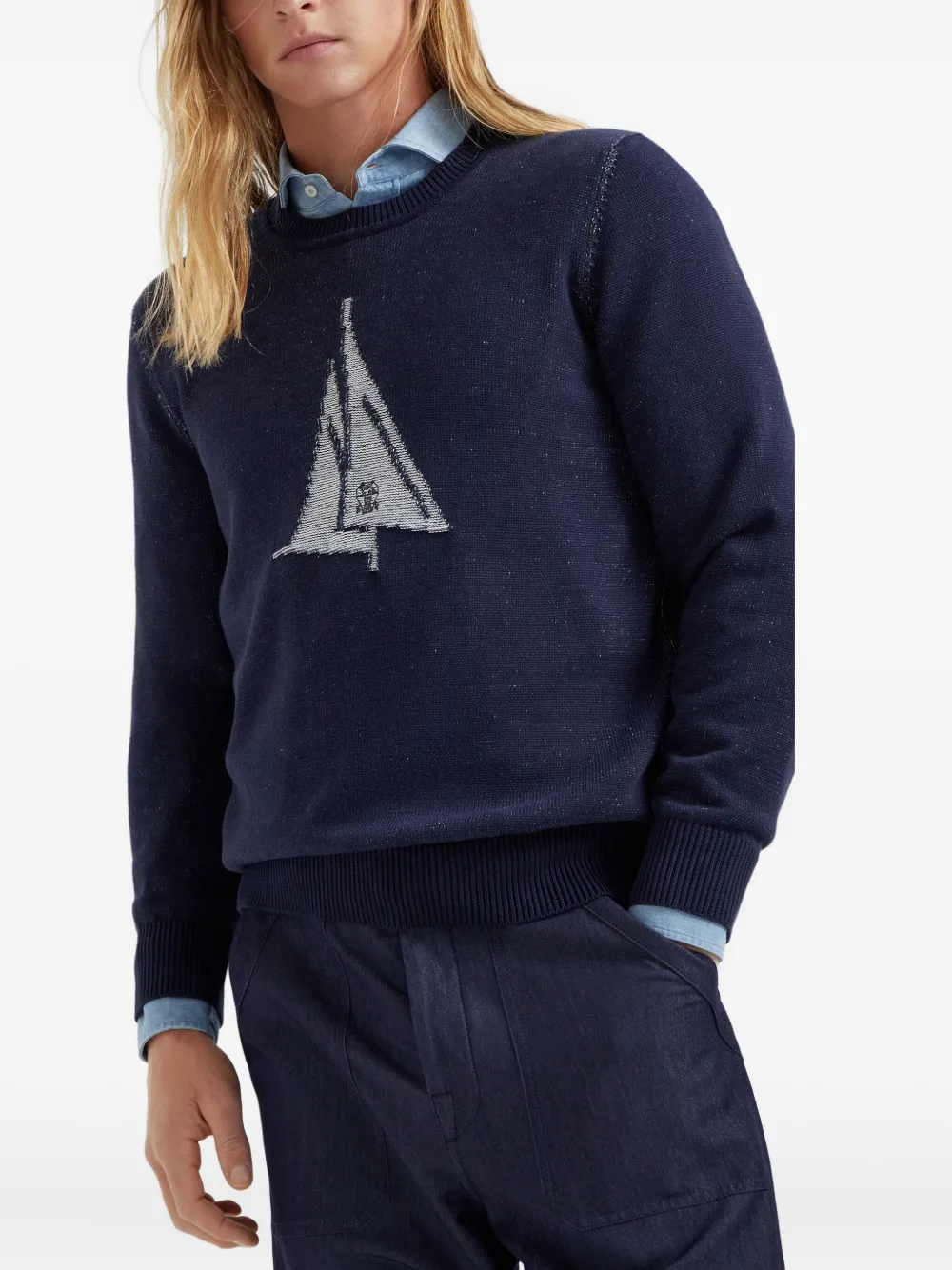 Brunello Cucinelli Vanisé trui Blauw