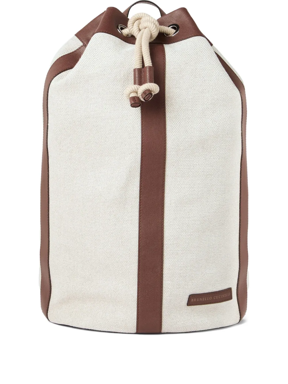 Brunello Cucinelli water-resistant drawstring backpack | Neutrals | Image 1