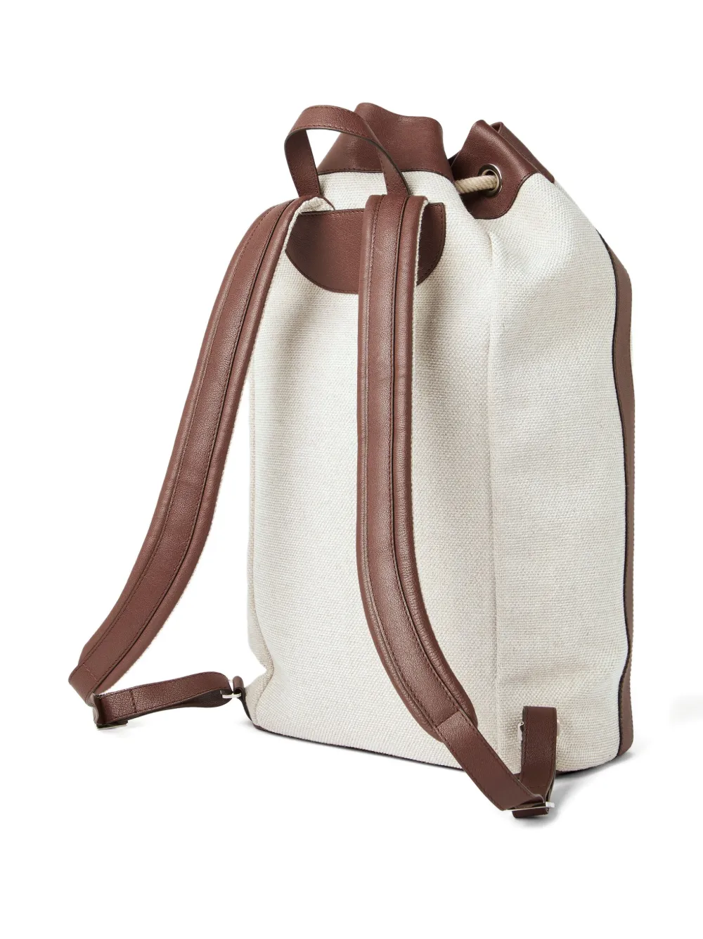 Brunello Cucinelli Waterbestendige rugzak met trekkoord Beige