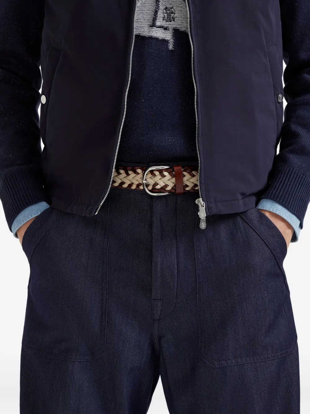 Brunello Cucinelli Gevlochten riem Beige