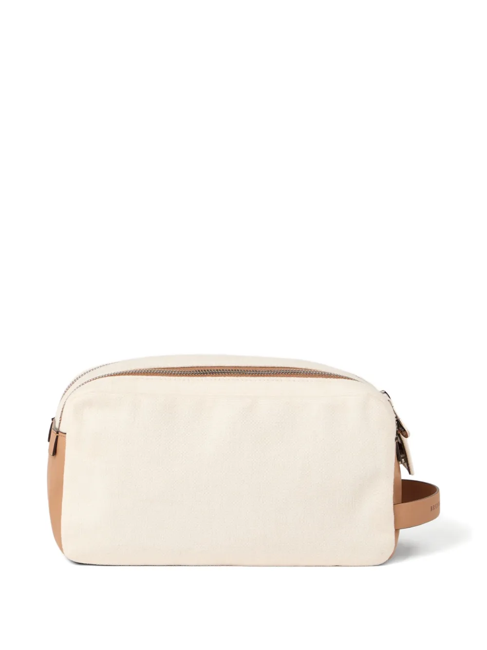 Brunello Cucinelli double-zip beauty case - Beige